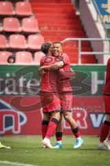 3. Liga; FC Ingolstadt 04 - SV Waldhof Mannheim; Tor Jubel Treffer 2:0 Marcel Costly (22, FCI) Yann Sturm (7, FCI)