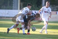 Landesliga - Saison 2026/27 - SV Manching - Neuburg - Beran Leon weiss Neuburg - Senih Fazlji (Nr.7 - SV Manching) - Foto: Meyer Jürgen