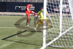 Bayernliga Süd - Saison 2022/2023 - FC Ingolstadt 04 - FC Deisenhofen - Michael Senger (Nr.21 - FCI II) - Enrico Caruso Torwart Deisenhofen - Foto: Meyer Jürgen