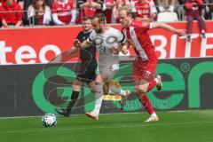 3. Liga - Saison 2023/24 - Rot-Weiss Essen - FC Ingolstadt 04 -  - David Kopacz (Nr.29 - FCI) - Lucas Brumme (#14 Essen) - Foto: Meyer Jürgen