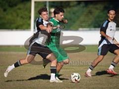 Freundschaftsspiel - Saison 2026/27 - TSV Ober/.Unterhaunstadt - FC Gerolfing  - Leonit Ismajli (Nr.19 - FC Gerolfing) - Enis Kuqanaj grau Ober./Unterh.stadt  - Foto: Meyer Jürgen