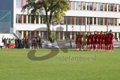 2023_10_22 - 2. Bundesliga - Saison 2023/24 - FC Ingolstadt 04 Frauen - FSV Gütersloh - Gedenkminute vor dem Spiel - XXXXX - Foto: Meyer Jürgen