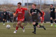 Bayernliga Nord - Saison 2023/24 - FC Ingolstadt 04 II - SC Eltersdorf- Moritz Wiezorrek (Nr.15 - FCI) wird gefoult von Zander Sam schwarz Eltersdorf und bekommt die rote Karte -  - Foto: Meyer Jürgen