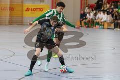 Lotto Bayern Hallencup - Lindenkreuzhalle Saison 2024/25 - DJK München -  SV Manching - Adam Puta schwarz München - Yousef Al Noman schwarz München - Foto: Meyer Jürgen