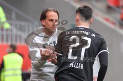2. Fußball-Liga - Saison 2021/2022 - FC Ingolstadt 04 - Hamburger SV - Cheftrainer FCI Rüdiger Rehm - Thomas Keller (#27 FCI) - Foto: Meyer Jürgen