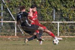 Kreisklasse - Saison 2024/25- Türkisch SV Ingolstadt - TSV Gaimersheim II - Daniel Drotleff rot Türkisch - Daniel Marxreiter schwarz Gaimersheim - Foto: Meyer Jürgen