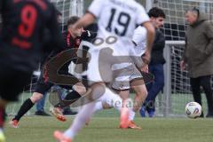 Freundschaftsspiel - Saison 2025/26 - FC Ingolstadt  II - ASV Neumarkt - Nuredin Rexhepi weiss FCI - Selim Mjaki schwarz Neumarkt - Foto: Meyer Jürgen