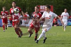 Kreisklasse - Saison 2023/24 - SV Stammham - SV Buxheim-  - Jonas Korn rot Stammham - Nico Duschek weiss Buxheim - Foto: Meyer Jürgen