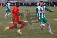 Bayernliga Süd - Saison 2022/2023 - FC Ingolstadt 04 - SV Schalding Heining - Mussa Fofanah (Nr.7 - FCI II) - Burmberger Fabian grün Schalding - Foto: Meyer Jürgen