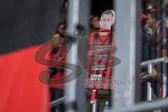 3. Liga; FC Ingolstadt 04 - SSV Jahn Regensburg; Fan Fankurve Banner Fahnen Spruchband Jannik Mause (7, FCI) Trikot