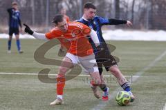 Schanzer Amateurcup 2026 - SV Haunwöhr - SC Irgertsheim - Maximilian Liebold orange Irgertsheim - Lukas Markus blau Haunwöhr - Foto: Meyer Jürgen