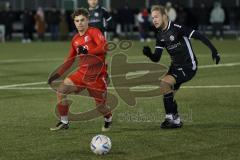 2023_11_24 - Bayernliga Nord - Saison 2023/24 - FC Ingolstadt 04 II - DJK Gebenbach - Leon Nuhanovic
 rot FCI -  - Marco Geier schwarz Gebenbach - Foto: Meyer Jürgen