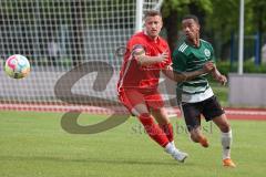 Bezirksliga - Saison 2022/2023 - FC Fatih Ingolstadt - VSST Günzelhofen - Dardan Berisha rot Fatih - Kelvin Gomez grün Günzelhofen - Foto: Meyer Jürgen