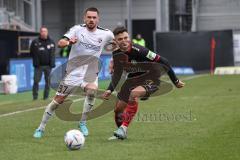 3. Liga; SV Wehen Wiesbaden - FC Ingolstadt 04; Pascal Testroet (37, FCI) Rieble Nico (27 SVW)