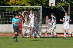 Bezirksliga - Saison 2022/2023 - FC Fatih Ingolstadt - TSV Rohrbach - Der 1:2 Führungstreffer durch Thomas Dauer weiss Rohrbach - Mario Ernhofer Torwart Fatih Ingolstadt - jubel - Foto: Meyer Jürgen