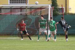 Kreisliga - Saison 2023/24 - Türkisch SV Ing - FC Gerolfing -  - Michael Oblinger Torwart Gerolfing - Daniel Drotleff schwarz Türkisch - Foto: Meyer Jürgen