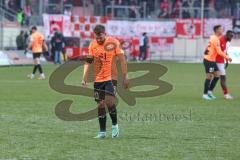 2024_1_20 - 3. Liga - Saison 2023/24 - HallescherFC - FC Ingolstadt 04 -  - Yanick Deichmann (Nr.20 - FC Ingolstadt 04) enttäuscht nach dem Spiel -  - XXXXX - Foto: Meyer Jürgen