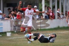 Kreisliga- Saison Saison 2026/27 -  SV Türkisch Ingolstadt - TSV Ober./Unterhaunstadt - Akif Abasikeles weiss Türkisch - Baran Cakir grau Ober./Unterh.stadt  - Foto: Meyer Jürgen