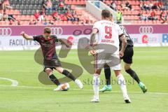 2.BL; FC Ingolstadt 04 - 1. FC Nürnberg - Denis Linsmayer (23, FCI) Schuß, Schäffler Manuel (9 , 1.FCN)