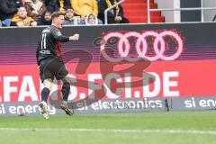 3. Liga; FC Ingolstadt 04 - SG Dynamo Dresden; Tor Jubel Treffer Sebastian Grönning (11, FCI)