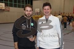 Lotto Bayern Hallencup - Siegerehrung- Lindenkreuzhalle Saison 2024/25 -  - Daniel Schweiger SV Manching - KSL Florian Neubert - Foto: Meyer Jürgen