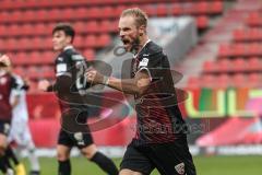 2.BL; FC Ingolstadt 04 - Hannover 96; Tor Jubel Treffer Faust Maximilian Beister (11, FCI) schreit Emotion