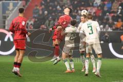 3. Liga; FC Ingolstadt 04 - TSV 1860 München; Mads Borchers (9, FCI) Kopfball Dulic Sean (25 TSV) Voet Siemen (3 TSV) Reinthaler Max (16 TSV)