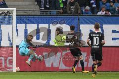 2.BL; Hamburger SV - FC Ingolstadt 04; pariert den Ball, Torwart Fabijan Buntic (24, FCI) Jonatan Kotzke (25, FCI) Marc Stendera (10, FCI)