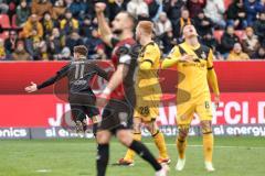 3. Liga; FC Ingolstadt 04 - SG Dynamo Dresden; Tor Jubel Treffer Sebastian Grönning (11, FCI)