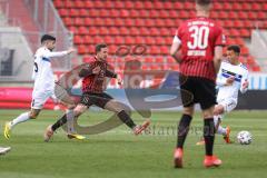 3. Liga - FC Ingolstadt 04 - Waldhof Mannheim - Seegert Marcel (5 Mannheim) Marcel Gaus (19, FCI) Saghiri Hamza (35 Mannheim)