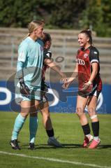 DFB—Pokal 1. Hauptrunde -  Saison 2026/27  - FC Ingolstadt 04 Frauen - 1. FSV Mainz 05 - Der 1:0 Führungstreffer durch Stefanie Reischmann (Nr.24 - FCI Frauen) - jubel - Jenny Beyer (Nr.8 - FCI Frauen) - Schön Marisa TW Mainz - Foto: Meyer Jürgen