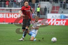 3. Liga; FC Ingolstadt 04 - TSV 1860 München; Zweikampf Kampf um den Ball Dominik Franke (3 FCI) Deichmann Yannick (20 TSV)