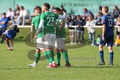 2023_10_28 - Kreisliga - Saison 2023/24 - SV Menning - FC Gerolfing  - Der 0:1 Führungstreffer durch Raymond Kreizer grün Gerolfing - jubel - Foto: Meyer Jürgen