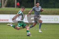 Landesliga - Saison 2025/26 - SV Manching - TSV Jetzendorf - Sebastian Graßl (Nr.10 - SV Manching) - Benedict Geuenich grau Jetzendorf - Foto: Meyer Jürgen