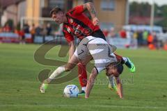 Toto Pokal - Saison 2022/2023 - SpVgg Heßdorf - FC Ingolstadt 04 - Valmir Sulejmani (Nr.7 - FCI) - Sentürk Can (Nr.19 - SpVgg Hessdorf) - Foto: Meyer Jürgen