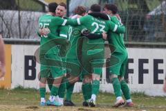 Bezirksliga - Saison 2024/25 - FC Gerolfing - FC Fatih Ingolstadt - Der 1:0 Führungstreffer durch Lukas Achhammer (Nr.9 - FC Gerolfing) - jubel  - XXXXX - Foto: Meyer Jürgen