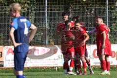 Kreisliga - Saison 2022/2023 - Türk.SV Ingolstadt - SV Menning - Der 1:0 Führungstreffer durch Eray Genc rot Türk SV - jubel - Foto: Meyer Jürgen