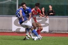 Kreisklasse - Saison 2023/2024 - TSV Ingolstadt Nord - TSV Kösching- Simon Ostermeier rot Kösching - Abderahim Zerbane blau Ing Nord - Manuel Mihajlovic blau #10 Ing Nord - Foto: Meyer Jürgen