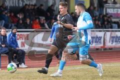 Bezirksliga - Saison 2024/25- TSV Gaimersheim - FC Aschheim - Lucas Goetz (Nr.5 - TSV Gaimersheim) - Christos Ketikidis weiss Aschheim - Foto: Meyer Jürgen