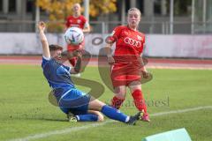 2. Fußball-Liga - Frauen - Saison 2022/2023 - FC Ingolstadt 04 - SC Sand - Walaschewski Fabienne blau SC Sand - Lea Wolski (Nr.6 - FC Ingolstadt 04 ) - Foto: Meyer Jürgen