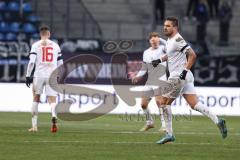 3. Liga; SV Waldhof Mannheim - FC Ingolstadt 04 - Tor Jubel Treffer Pascal Testroet (37, FCI) Ausgleich 1:1