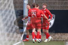 Bayernliga Nord - Saison 2023/24 - FC Ingolstadt 04 II - SpVgg Hankofen-Hailing -  Der 1:0 Führungstreffer durch - Birkl Johannes rot FCI - jubel - Foto: Meyer Jürgen