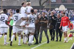 3. Liga; SV Meppen - FC Ingolstadt 04; Tor Jubel Treffer Moussa Doumbouya (27, FCI) 0:2, Tobias Bech (11, FCI) Patrick Schmidt (9, FCI) Cheftrainer Michael Köllner (FCI) Marcel Costly (22, FCI)