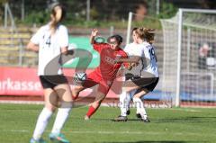 2023_10_22 - 2. Bundesliga - Saison 2023/24 - FC Ingolstadt 04 Frauen - FSV Gütersloh - Katharina Reikersdorfer (Nr.20 - FCI Frauen) - Leubner Ronja weiss Gütersloh - Foto: Meyer Jürgen