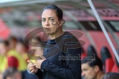 3. Liga; FC Ingolstadt 04 - FC Hansa Rostock; an der Seitenlinie, Spielerbank Cheftrainerin Sabrina Wittmann (FCI)