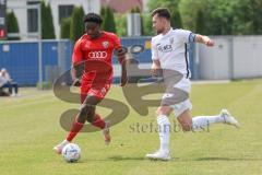 Bayernliga Nord - Saison 2023/24 - FC Ingolstadt 04 II - TSV Abtswind - Michael Udebuluzor (Nr.11 - FCI) - Wolf Max weiss Abtswind - Foto: Meyer Jürgen