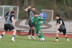 Bezirksliga - Saison 2024/25- FC Fatih - VFB Eichstätt II  - Erdogan Nasufaj schwarz Fatih re - Paul Massari grün Eichstätt - Foto: Meyer Jürgen - Dardan Berisha schwarz Fatih