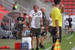 3.Liga - Saison 2022/2023 - FC Ingolstadt 04 -  SV Wehen Wiesbaden - Cheftrainer Rüdiger Rehm (FCI) schreit den Linienrichter an - Foto: Meyer Jürgen