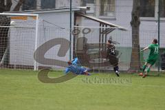 Fussball - Kreisliga - FC Grün Weiss Ingolstadt - FC Fatih Ingolstadt - Der 2:1 Führungstreffer durch Inan Düzgün #11 grün GW Ing - Ali Cakmakci Torwart Fatih Ing. - jubel - Foto: Meyer Jürgen