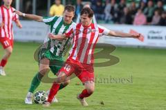 Landesliga - Saison 2025/26 - SV Manching - TSV Dachau  - Fabian  Neumayer (Nr.9 - SV Manching) - Nikolaus Grotz rot Dachau - Foto: Meyer Jürgen
